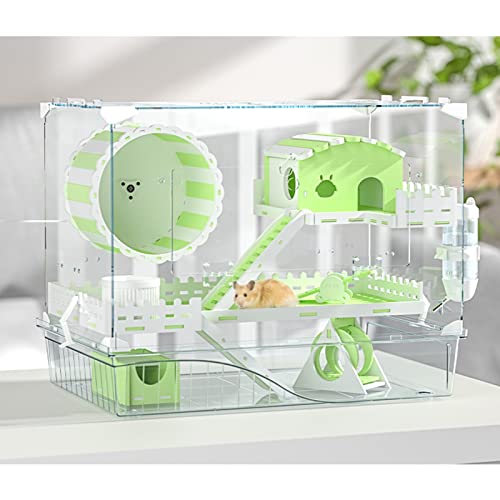 Hamsterkäfige und Lebensräume Kleintierkäfig mit Zubehör RatCage MouseCage BasicCage für Hamster Rennmäuse (OneColor 22.4) von SDVantage
