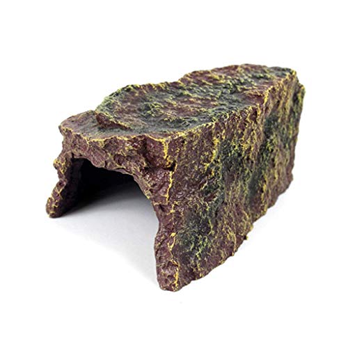 SDVantage Fels-Reptilien-Versteck Reptilien-Höhle Box Lebensraum Eckdekor Eidechse Schlange Schildkröte Versteck Reptilienbox Zubehör Ornamente von SDVantage