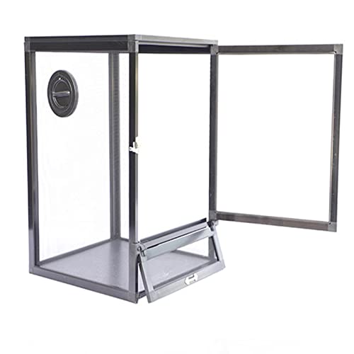 SDVantage Futterbox für Reptilien-Vivarium, Insektenzucht, atmungsaktives Netzkäfig-Acryl-Tür, transparent, Haustier-Lebensraum, Terrarium für Schlangen, Spinnen, Eidechsen, Amphibien (Schwarz, 45 x SDVantage Futterbox für Reptilien-Vivarium, Insektenzucht, atmungsaktives Netzkäfig-Acryl-Tür, transparent, Haustier-Lebensraum, Terrarium für Schlangen, Spinnen, Eidechsen, Amphibien (Schwarz, 45 x von SDVantage