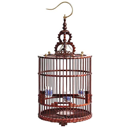 SDVantage Großer Vogelkäfig Vogelkäfig Kreis Vogelkäfig Haus Laterne Holzschnitzerei Dekoration Holznest Vogelhaus Kakadu Käfig B von SDVantage