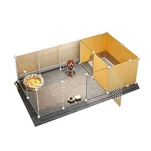 SDVantage Haustier Laufstall Haustier Laufstall für Kleintiere, Tragbarer transparenter Haustier-Laufstall Tierzaun für Kleintiere Welpe Kätzchen Gate Supplies für Hunde Kaninchen Tiere von SDVantage