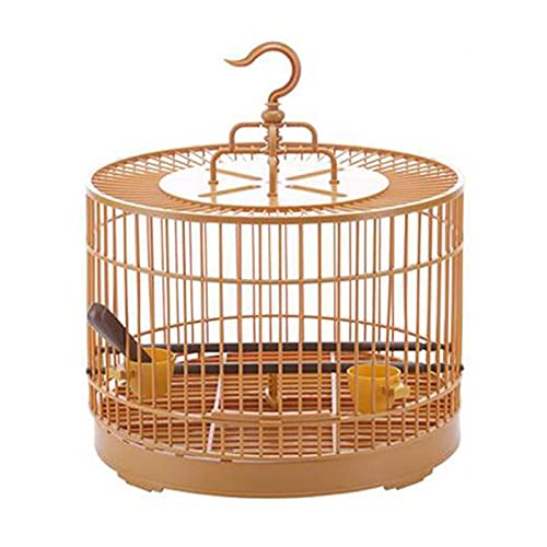 SDVantage Käfig Runder Vogelkäfig mit Futterstation Kunststoff Vogelhaus Käfig Vogelträger für kleine Vögel 30 cm Durchmesser Klassischer Retro-Käfig mit Haken Vogelkäfig von SDVantage