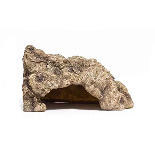 SDVantage Loch Reptilienversteck Reptilienhöhle Box Lebensraum Eckdekoration Schlange Eidechse Schildkröte Versteck Reptilienbox Zubehör Ornamente (21,5 x 15 x 12 cm) von SDVantage