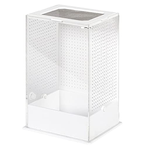 SDVantage Reptilienhäuser Schiebetür Design Reptilienbox Eidechse Schildkröte Schlangenkäfig Glastank Transportbox Haustierhaus Reptilien-Terrarium (transparent, 10 x 8,5 x 15 cm) von SDVantage