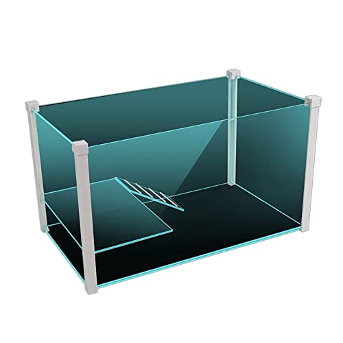 SDVantage Schildkrötentank Spezialtank zum Aufziehen von Schildkröten Schildkrötenbox mit Drainage-Terrarium Haushalt Ökologischer Tank mit Trockenplattform Reptilien-Terrarium (L) von SDVantage