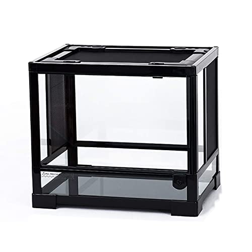 SDVantage Terrarium Insekten-Futterbox aus Glas für Reptilien und Amphibien für Eidechsen, Spinnen, Skorpione, Schildkröte, abnehmbar (40 x 30 x 35 cm) von SDVantage