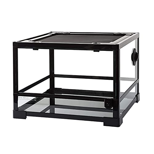 SDVantage Terrarium Insekten-Futterbox aus Glas für Reptilien und Amphibien für Eidechsen, Spinnen, Skorpione, Schildkröte, abnehmbar (45 x 45 x 32 cm) von SDVantage