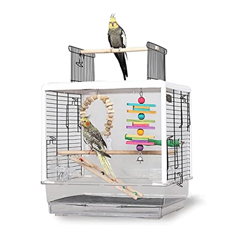 SDVantage Vogelkäfige 47,8 cm Schmiedeeisen Vogelkäfig Tragbare Vogelkäfige Einfache Retro Vogelträger Kreative Vogelzuchtbox für kleine Vogel Leicht zu tragen von SDVantage