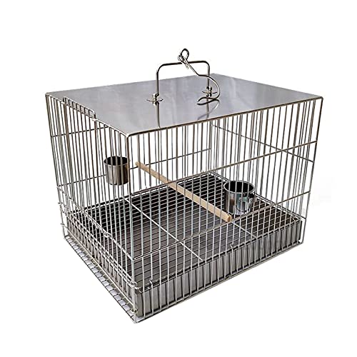 Vogelkäfig Vogelkäfig Viereckig Edelstahl Vogelkäfig Papageienkäfig mit Badewanne Vogel aus der Tragetasche Einteilig Schweißen Haustier Zuchtkäfig Vogelkäfig Vogelkäfig von SDVantage