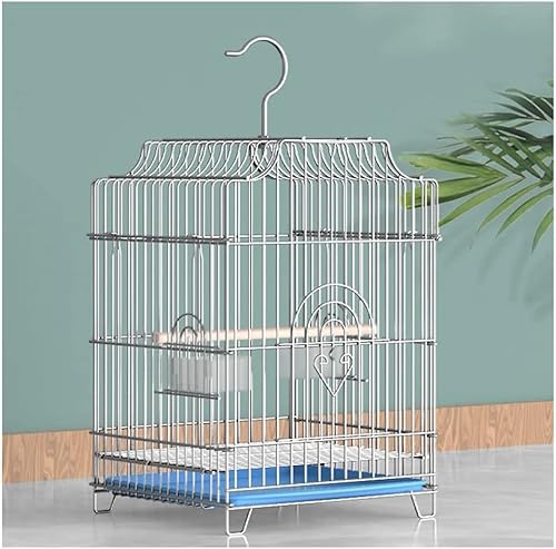 Vogelkäfige schmiedeeiserne Vogelkäfige zum Aufhängen, Edelstahl, Metall, tragbarer Flugkäfig für kleine, mittelgroße Vögel, einfach zu tragen, nur Vogelkäfig von SDVantage