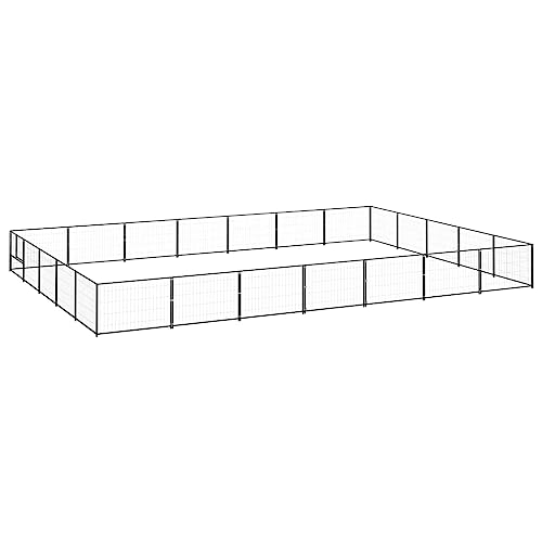 Hundezwinger Outdoor mit abschließbarer Tür, Hunde-Laufstall, Haustier-Spielgehege für Hinterhof, Garten, Terrasse, 700 x 500 x 70 cm Schwarz Stahl Hundezwinger Outdoor mit abschließbarer Tür, Hunde-Laufstall, Haustier-Spielgehege für Hinterhof, Garten, Terrasse, 700 x 500 x 70 cm Schwarz Stahl von SDWEHO7