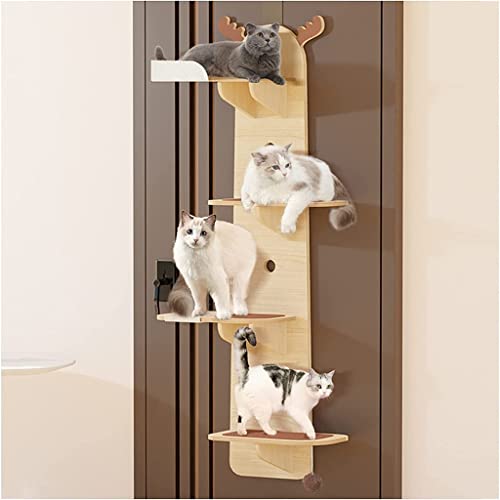 SDYPET Massivholz-Katzenkletterturm, an der Tür hängender Katzenturm, mehrstufige Katzenwohnung, Katzenkletter-Sprungbaumturm, Wolkenregalbrett, for den Innenbereich SDYPET Massivholz-Katzenkletterturm, an der Tür hängender Katzenturm, mehrstufige Katzenwohnung, Katzenkletter-Sprungbaumturm, Wolkenregalbrett, for den Innenbereich von SDYPET