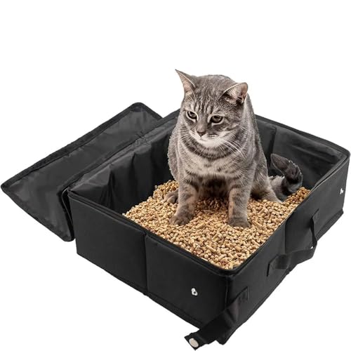 Tragbare Katzentoilette Reise Katzentoilette mit Reißverschluss Deckel, Faltbare Reise-Katzentoilette, kein Auslaufen, kein Geruch, wasserdicht, leicht zu tragen, einfach zu verwenden in Hotels, Auto Tragbare Katzentoilette Reise Katzentoilette mit Reißverschluss Deckel, Faltbare Reise-Katzentoilette, kein Auslaufen, kein Geruch, wasserdicht, leicht zu tragen, einfach zu verwenden in Hotels, Auto von SDYQD