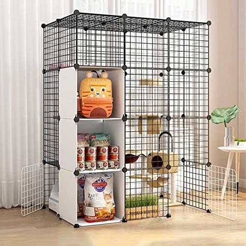 Großer Katzenkäfig - Katzenkäfige Katzengehege Indoor DIY Abnehmbarer Katzenlaufstall Metalldraht Katzenkäfig Laufstall Zwinger Stabil & Sicher Katzenkäfig Tragetasche Leicht zu Reinigen Haustierkäfig Großer Katzenkäfig - Katzenkäfige Katzengehege Indoor DIY Abnehmbarer Katzenlaufstall Metalldraht Katzenkäfig Laufstall Zwinger Stabil & Sicher Katzenkäfig Tragetasche Leicht zu Reinigen Haustierkäfig von SDdPulse