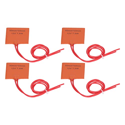 SEAFRONT Schnellheizung 4pcs Silikonheizungspad 12 V 7,5W, Trommelwärmetaben, Flexible Wärmematte 50 X 50 Mm Praktischer Verwendung mit Besserem Design für Industrieausrüstungsleitungen von SEAFRONT