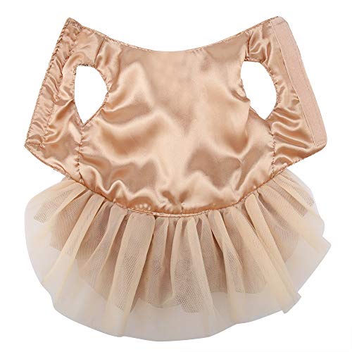 Sommer Haustuch Kleiner Hund, Haustierkleid, Hundekleid Hündchen Hochzeitskleid Rose Gold Hundekleid Kleid Welpe Paillett Prinzessin Bubble Rock Hochzeit Kostüm (M) von SEAFRONT