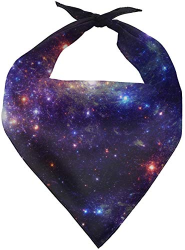 SEANATIVE Galaxy Spaca bedrucktes Hundehalstuch, verstellbares Hunde-Lätzchen, lila Sternennacht, Hunde-Schal, Dreieckstuch, Haustier-Taschentuch von SEANATIVE