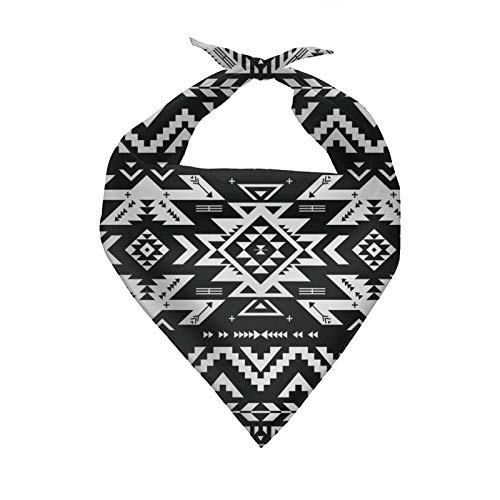 SEANATIVE Stylisches Hunde-Halstuch, afrikanisches Tribal-Design, Schwarz mit geometrischem Muster von SEANATIVE