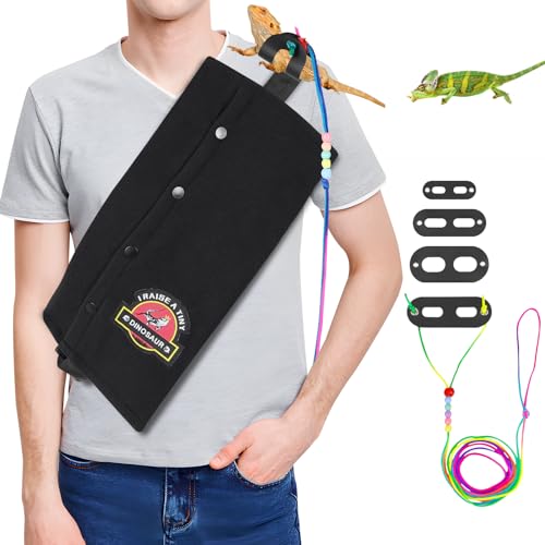 Bearded Dragon Tragetuch mit Leine und Geschirr, verstellbares Geschirr und Tragetasche, Beardie-Rucksack für Outdoor, Reisen, Spazierengehen, um sicher zu verhindern, dass es herunterfällt von SEAPANHE