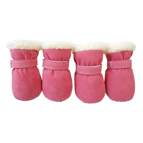 4 x rutschfeste Welpen-Schuhe, winddicht, für den Winter, für Haustiere, Hunde, rutschfest, dick, warm, für Outdoor-Socken 4 x rutschfeste Welpen-Schuhe, winddicht, für den Winter, für Haustiere, Hunde, rutschfest, dick, warm, für Outdoor-Socken von SEAYACK