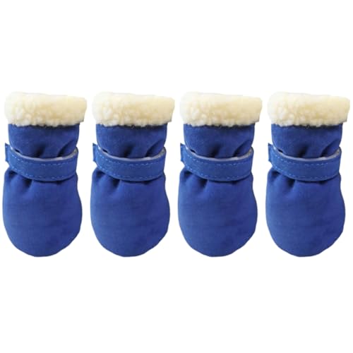 4 x rutschfeste Welpen-Schuhe, winddicht, für den Winter, für Haustiere, Hunde, rutschfest, dick, warm, für Outdoor-Socken 4 x rutschfeste Welpen-Schuhe, winddicht, für den Winter, für Haustiere, Hunde, rutschfest, dick, warm, für Outdoor-Socken von SEAYACK