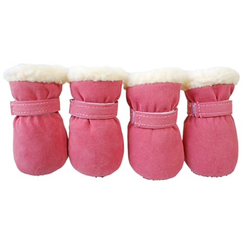 4 x rutschfeste Welpen-Schuhe, winddicht, für den Winter, für Haustiere, Hunde, rutschfest, dick, warm, für Outdoor-Socken 4 x rutschfeste Welpen-Schuhe, winddicht, für den Winter, für Haustiere, Hunde, rutschfest, dick, warm, für Outdoor-Socken von SEAYACK