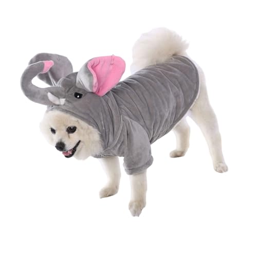 Elefantenkostüm Für Hundeweiche Outfit Perfekt Für Halloween Hoodies Sweatshirt Bequem Easy Wear Hunde Kostüm Geburtstagsfeier von SEAYACK