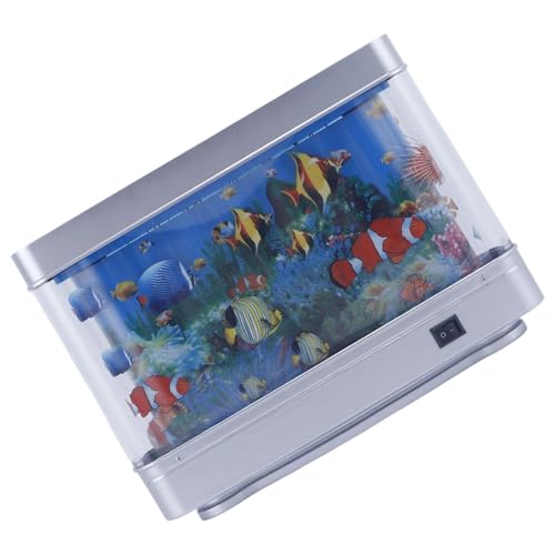SEAYACK Baby Aquarium LED Fischlampe Für Schlafzimmer Und Büro Virtuelles Meer Bewegt Fischlicht Kinder Und Katzen USB Fisch Dekore von SEAYACK