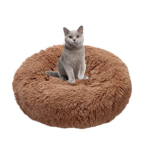 Dickes Katzenbett Donut Kitty Bett Rundes Haustierbett Plüsch Kuscheltier Zwinger Welpe Sofa Katzennest Flauschig Mittlere Kleine Hunde für Indoor Katzen Verbesserung des Schlafes von SEDOXX