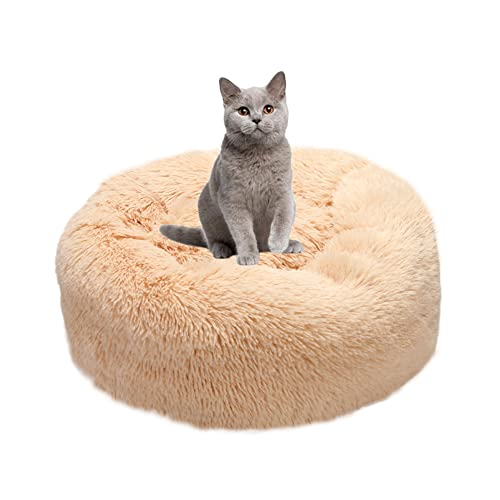 Dickes Katzenbett Donut Kitty Bett Rundes Haustierbett Plüsch Kuscheltier Zwinger Welpe Sofa Katzennest Flauschig Mittlere Kleine Hunde für Indoor Katzen Verbesserung des Schlafes von SEDOXX