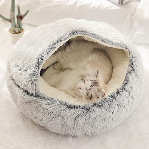 Flauschiges, beruhigendes Haustierbett, Katzenbett, Katzenbett, für mittelgroße Haustiere, Innenbereich, Katzen, Donut-Kissen, Kätzchen, Welpen, Hundebett, gemütlich, Haustierkissen von SEDOXX