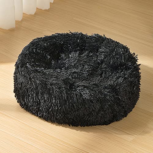 Katzenbett für kleine, mittelgroße Haustiere, weiches Plüsch-Donut-Haustierbett für drinnen und draußen, selbstwärmend, flauschig, hält warm, gemütlich, beruhigendes Bett, maschinenwaschbar von SEDOXX