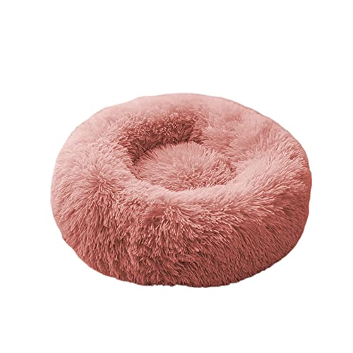 Kleines, mittelgroßes Katzenbett Donut Kitty Bett Katzenbetten für drinnen Katzen Runde Haustierbetten Flauschige Welpenbetten Katzenschlafbett Warm Gemütlich Waschbar Weicher Plüsch von SEDOXX