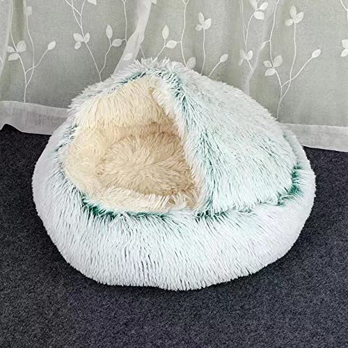 SEDOXX Haustierbett für kleine und mittelgroße Haustiere, Plüsch-Höhlenbett, Hundebett, Katzenbett, Kätzchen, Welpen, rundes Katzennest, Donuts, flauschig, beruhigend, gemütlich, waschbar, 65 cm, Grün SEDOXX Haustierbett für kleine und mittelgroße Haustiere, Plüsch-Höhlenbett, Hundebett, Katzenbett, Kätzchen, Welpen, rundes Katzennest, Donuts, flauschig, beruhigend, gemütlich, waschbar, 65 cm, Grün von SEDOXX