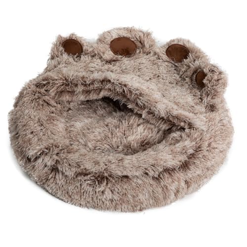 SEIMMIE Katzenbett mit Bezug, Höhle – Hundehöhle mit stehenden Pfoten, rundes Katzenbett mit Kapuze, blanko SEIMMIE Katzenbett mit Bezug, Höhle – Hundehöhle mit stehenden Pfoten, rundes Katzenbett mit Kapuze, blanko von SEIMMIE