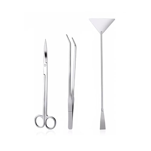 Aquarium Aquascaping Set 3 in 1 Edelstahl Werkzeugsätze mit Organizer Tasche für Anfänger Aquarien Design Wasserpflanzen Trim, Lang Pinzette, Schere und Spatel, Helles Silber Aquarium Aquascaping Set 3 in 1 Edelstahl Werkzeugsätze mit Organizer Tasche für Anfänger Aquarien Design Wasserpflanzen Trim, Lang Pinzette, Schere und Spatel, Helles Silber von SEIWEI