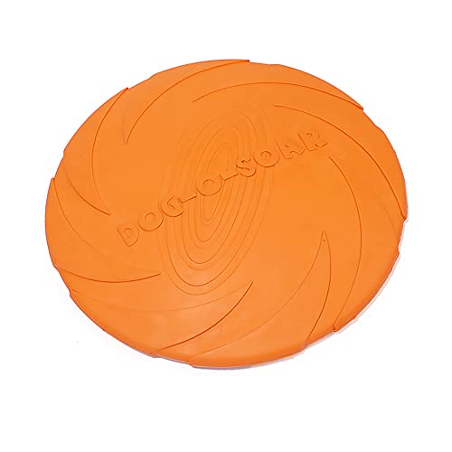 Dog Flying Disc, Pet Flying Saucer, Rubber Training Chew Toy, Outdoor Interactive Fun Disc, 1 Stück, 15 cm, Orange von SEIWEI