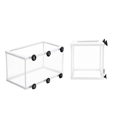 Aquarium Fische Brutkasten, Fish Incubator Mesh Box Isolation Netz Ablaichstation Zucht Box Fischzuchtkasten mit Saugnapf von SEIWEI