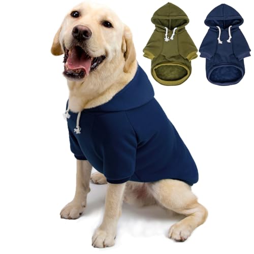 Hunde-Kapuzenpullover und -jacken, weicher Hunde-Kapuzenpullover für kleine, mittelgroße und große Hunde und Katzen, Ganzjahres-Komfort und Passform, stilvolle Haustier-Shirts, Bekleidung und Zubehör von SEKUMDAN
