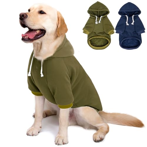 Hunde-Kapuzenpullover und -jacken, weicher Hunde-Kapuzenpullover für kleine, mittelgroße und große Hunde und Katzen, Ganzjahres-Komfort und Passform, stilvolle Haustier-Shirts, Bekleidung und Zubehör von SEKUMDAN