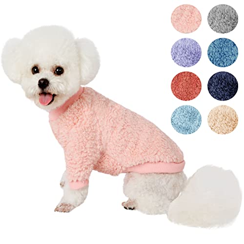 Hundepullover für kleine Hunde Jungen oder Mädchen Katzen Welpen Kleidung Sweatshirts Weiche Warme Wintermäntel Bekleidung für Hunde und Katzen (Medium, Engel Pink) von SEKUMDAN