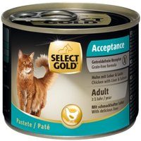 SELECT GOLD Adult Acceptance Huhn mit Leber & Lachs 12x200 g von SELECT GOLD