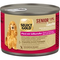 SELECT GOLD Nassfutter Hund Sensitive Senior Pferd mit Süßkartoffel 6x200 g von SELECT GOLD