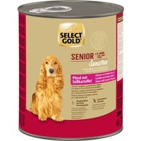 SELECT GOLD Nassfutter Hund Sensitive Senior Pferd mit Süßkartoffel 6x800 g von SELECT GOLD
