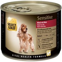 SELECT GOLD Sensitive Adult 6x200g Rind mit Reis von SELECT GOLD
