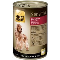 SELECT GOLD Sensitive Adult Rind mit Reis 6x400 g von SELECT GOLD