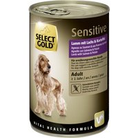 SELECT GOLD Nassfutter Hund Sensitive Adult Lamm mit Lachs und Kartoffel 12x400 g von SELECT GOLD