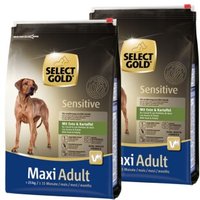 SELECT GOLD Sensitive Adult Maxi Ente & Kartoffel 2x4 kg von SELECT GOLD