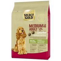 SELECT GOLD Sensitive Trockenfutter Hund Adult Medium Ente und Kartoffel 1 kg von SELECT GOLD