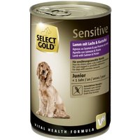 SELECT GOLD Sensitive Junior Lamm mit Lachs & Kartoffel 12x400 g von SELECT GOLD